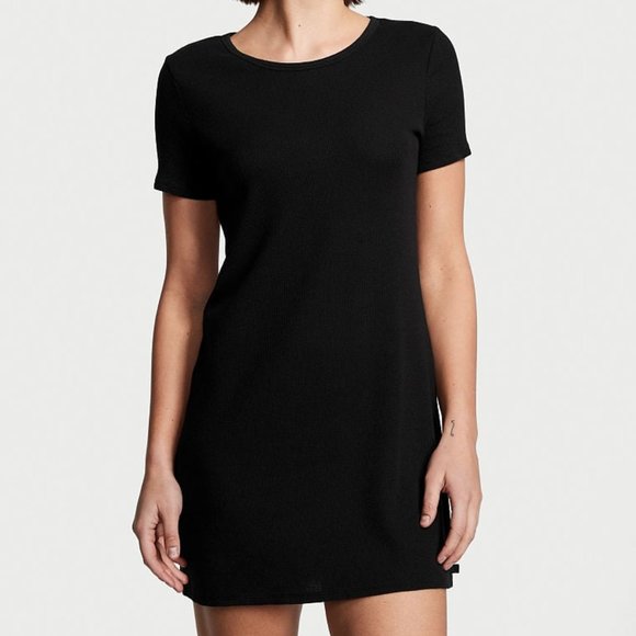 Victoria's Secret Other - VICTORIA'S SECRET Thermal Sleepshirt Black So Comfy and Adorable! NWT